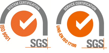 Certificados de calidad ISO 9001 & ISO 17100