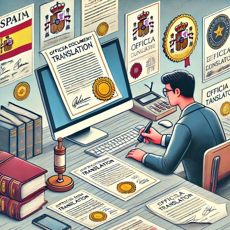 traductor jurado traduciendo un documento con valor oficial en España
